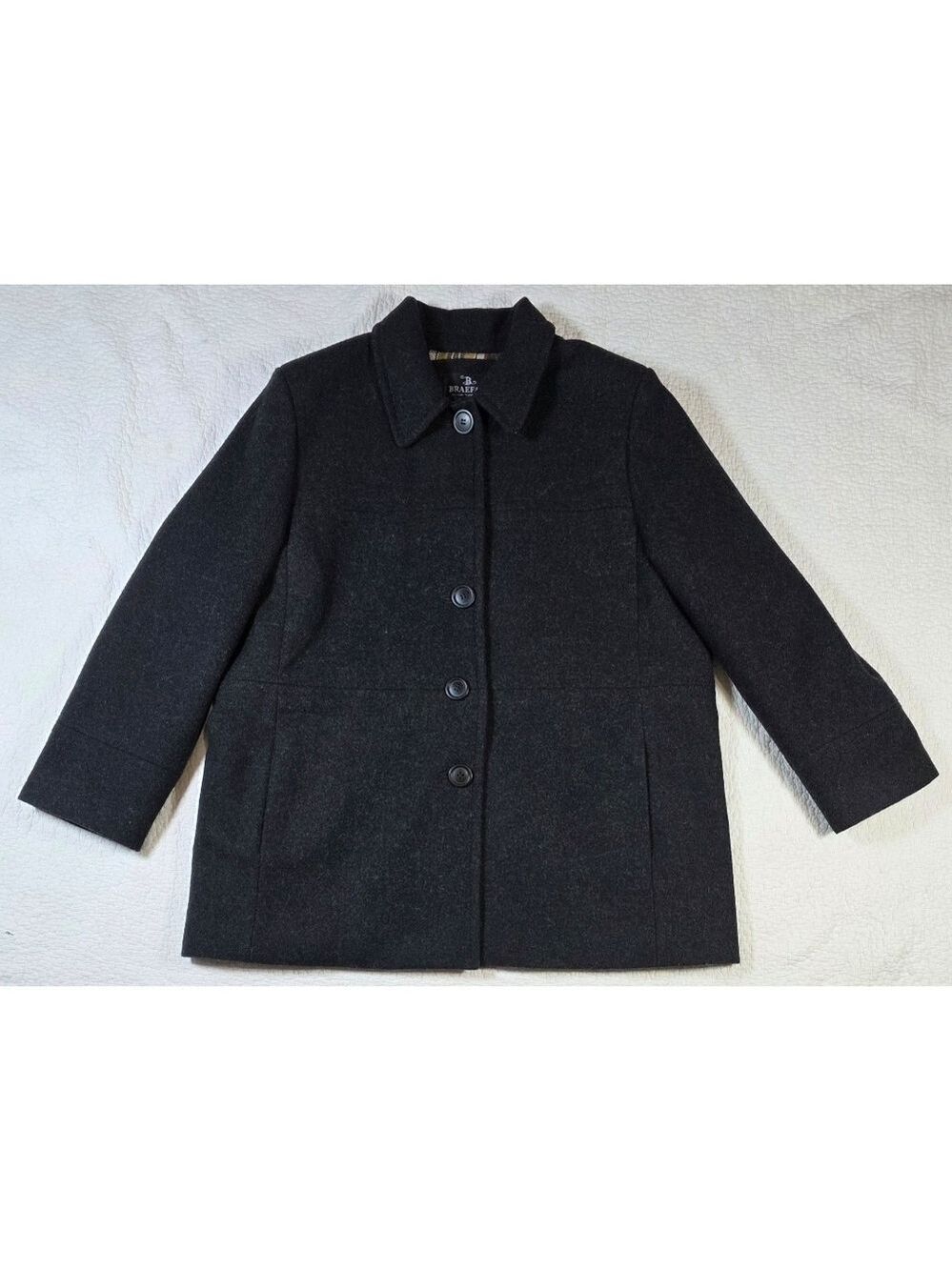 Braefair Charcoal Gray Wool Coat